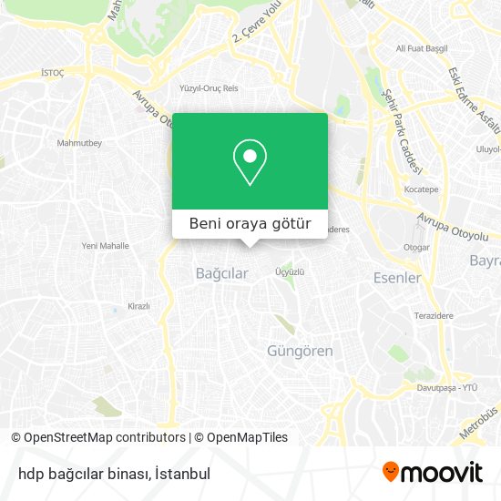 hdp bağcılar binası harita