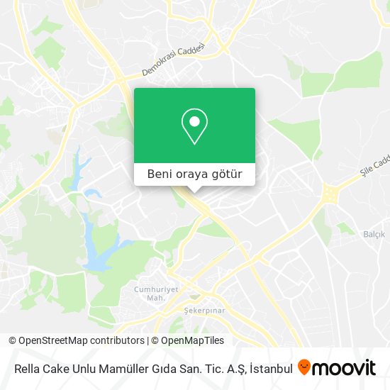 Rella Cake Unlu Mamüller Gıda San. Tic. A.Ş harita