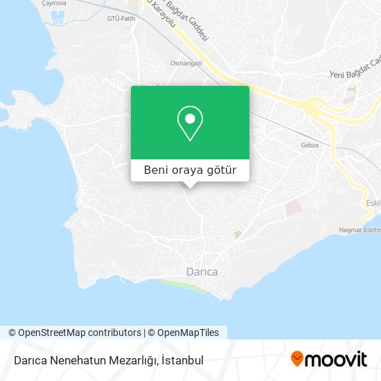 Darıca Nenehatun Mezarlığı harita