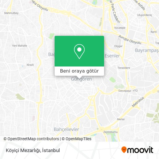 Köyiçi Mezarlığı harita