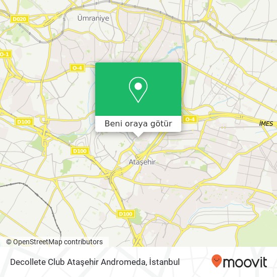 Decollete Club Ataşehir Andromeda harita