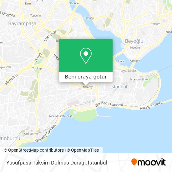 Yusufpasa Taksim Dolmus Duragi harita