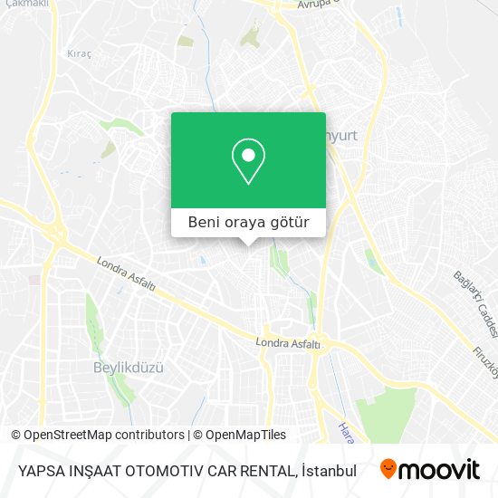 YAPSA INŞAAT OTOMOTIV CAR RENTAL harita