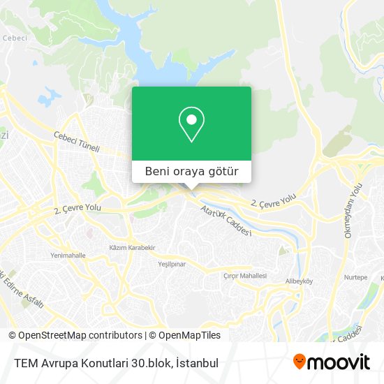 TEM Avrupa Konutlari 30.blok harita