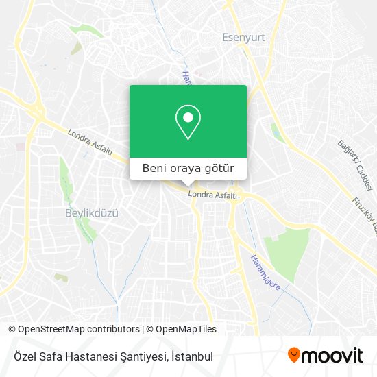 Özel Safa Hastanesi Şantiyesi harita
