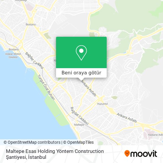 Maltepe Esas Holding Yöntem Construction Şantiyesi harita