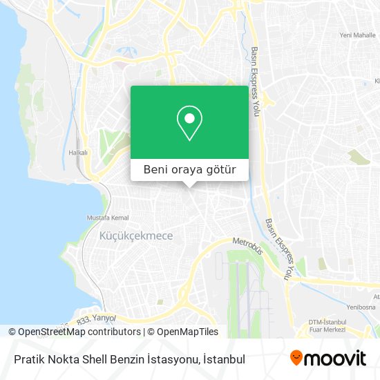 Pratik Nokta  Shell Benzin İstasyonu harita