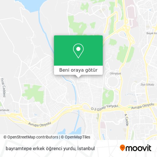 bayramtepe erkek öğrenci yurdu harita