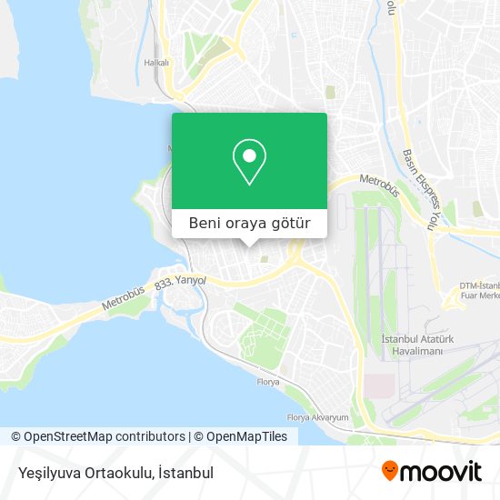 Yeşilyuva Ortaokulu harita