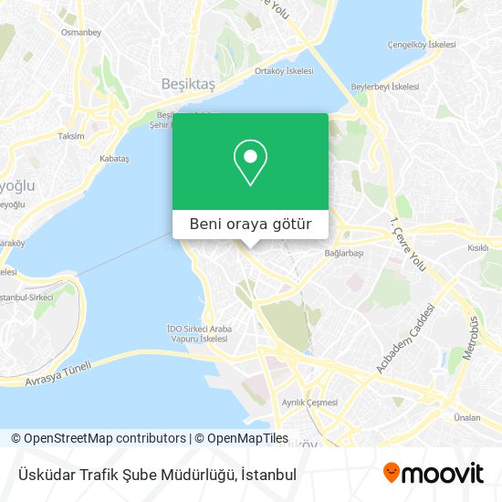 Üsküdar Trafik Şube Müdürlüğü harita