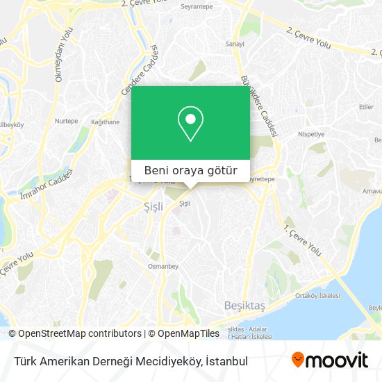 Türk Amerikan Derneği Mecidiyeköy harita