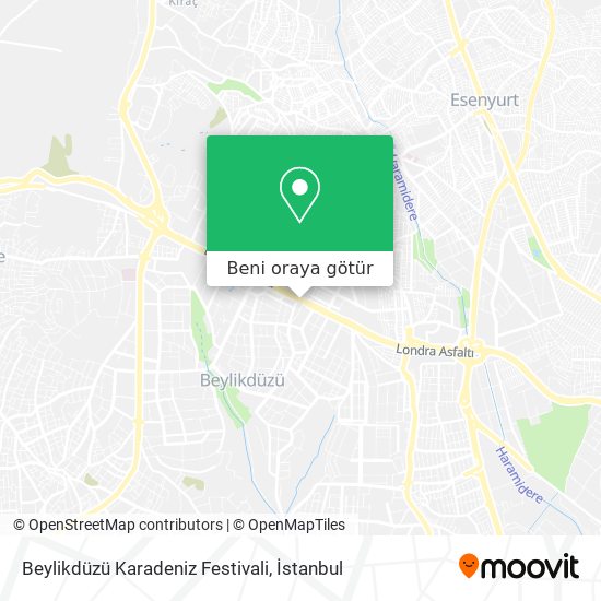 Beylikdüzü Karadeniz Festivali harita