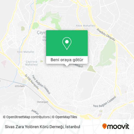 Sivas Zara Yolören Körü Derneği harita
