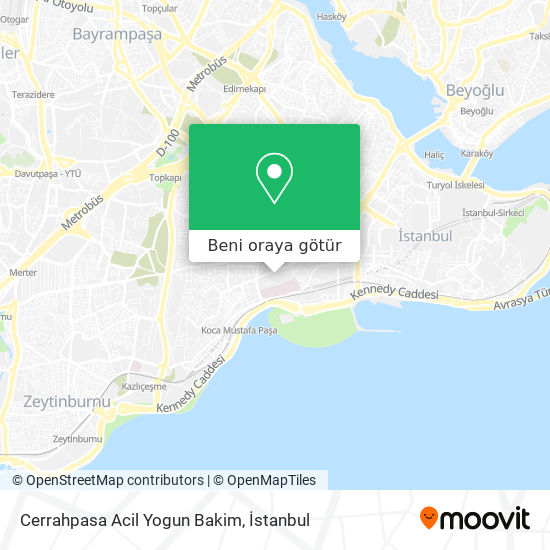 Cerrahpasa Acil Yogun Bakim harita