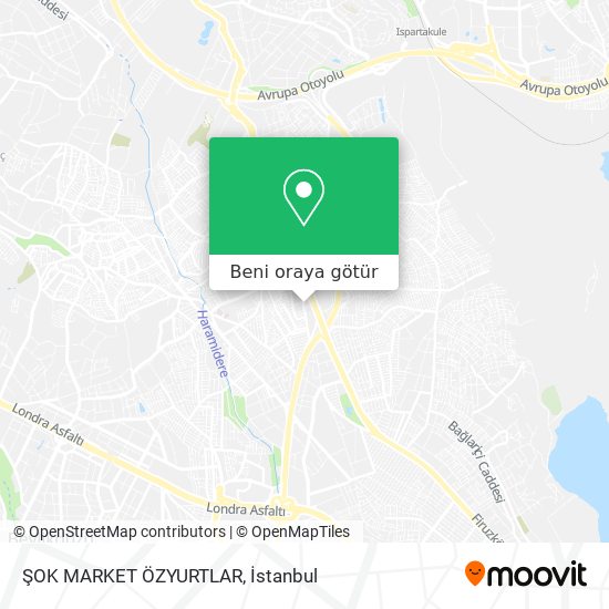 ŞOK MARKET ÖZYURTLAR harita