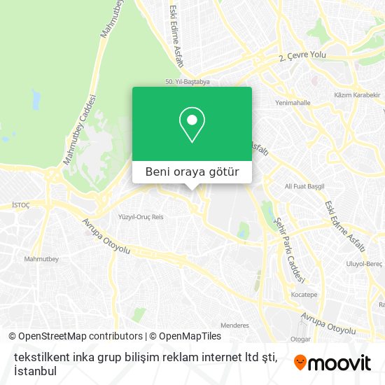tekstilkent inka grup bilişim reklam internet ltd şti harita