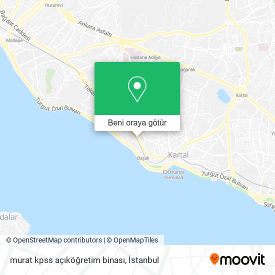 murat kpss açıköğretim binası harita