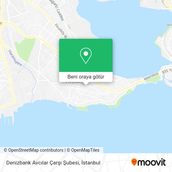 Denizbank Avcılar Çarşı Şubesi harita