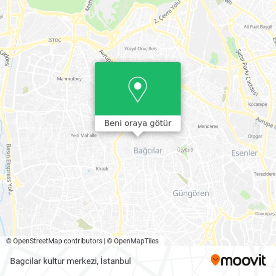 Bagcilar kultur merkezi harita