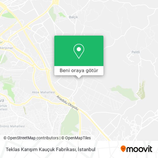 Teklas Karışım Kauçuk Fabrikası harita