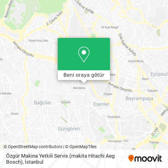 Özgür Makina Yetkili Servis (makita Hitachi Aeg Bosch) harita
