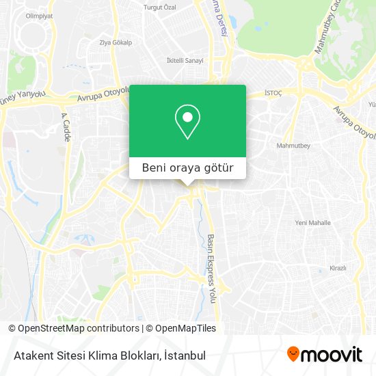 Atakent Sitesi Klima Blokları harita