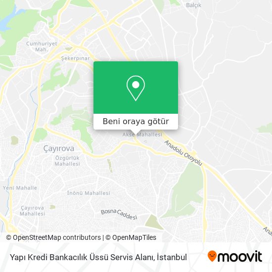 Yapı Kredi Bankacılık Üssü Servis Alanı harita
