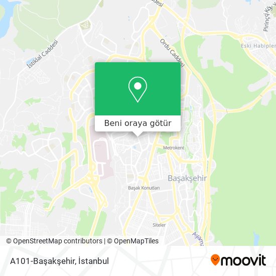 A101-Başakşehir harita