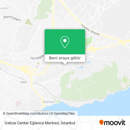 Gebze Center Eğlence Merkezi harita