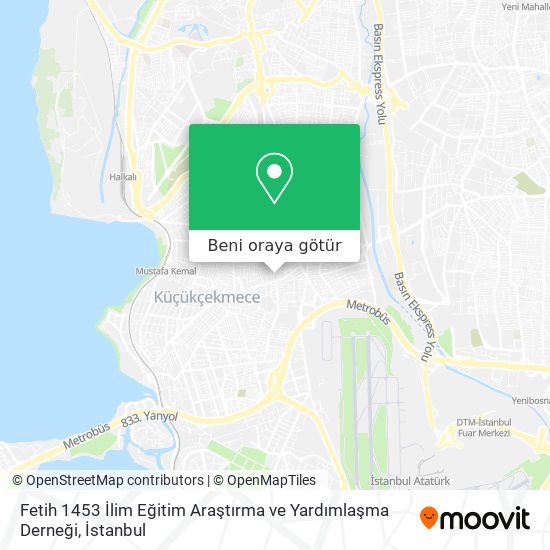 Fetih 1453 İlim Eğitim Araştırma ve Yardımlaşma Derneği harita
