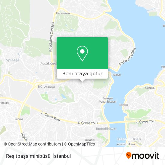 Reşitpaşa minibüsü harita