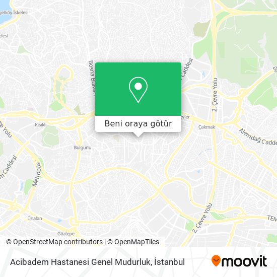 Acibadem Hastanesi Genel Mudurluk harita