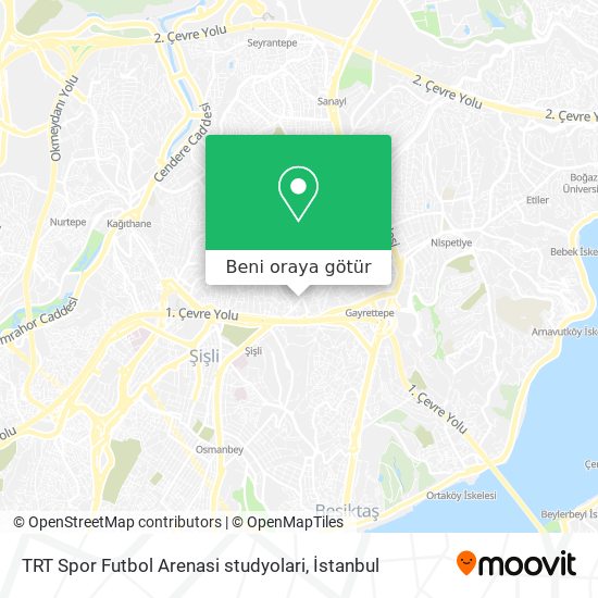 TRT Spor Futbol Arenasi studyolari harita