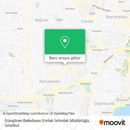 Güngören Belediyesi Emlak İstimlak Müdürlüğü harita