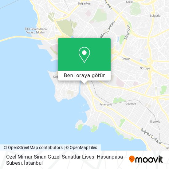 Ozel Mimar Sinan Guzel Sanatlar Lisesi Hasanpasa Subesi harita