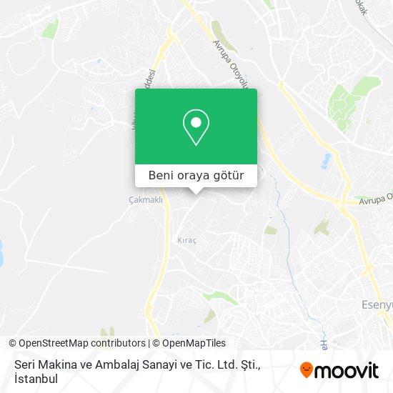 Seri Makina ve Ambalaj Sanayi ve Tic. Ltd. Şti. harita