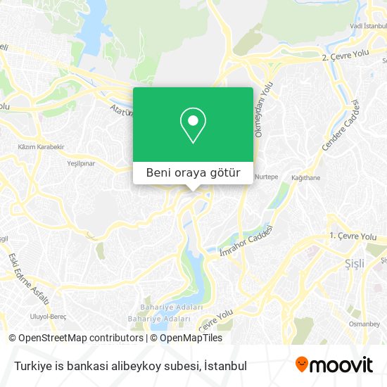 Turkiye is bankasi alibeykoy subesi harita