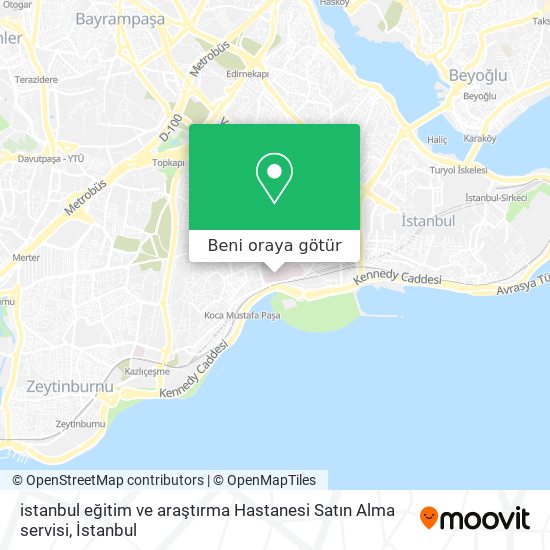 istanbul eğitim ve araştırma Hastanesi Satın Alma servisi harita