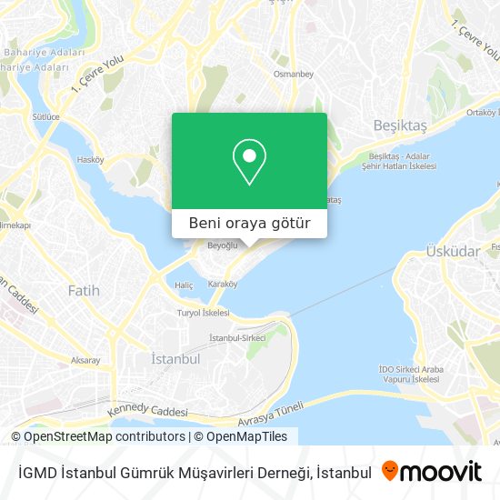 İGMD İstanbul Gümrük Müşavirleri Derneği harita