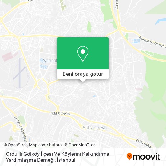 Ordu İli Gölköy İlçesi Ve Köylerini Kalkındırma Yardımlaşma Derneği harita