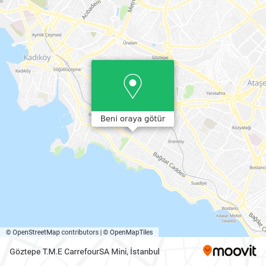 Göztepe T.M.E CarrefourSA Mini harita