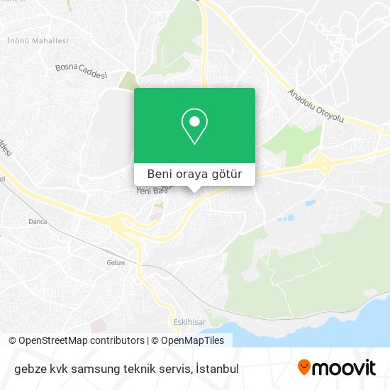 gebze kvk samsung teknik servis harita