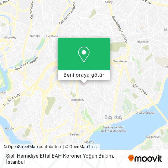 Şişli Hamidiye Etfal EAH Koroner Yoğun Bakım harita