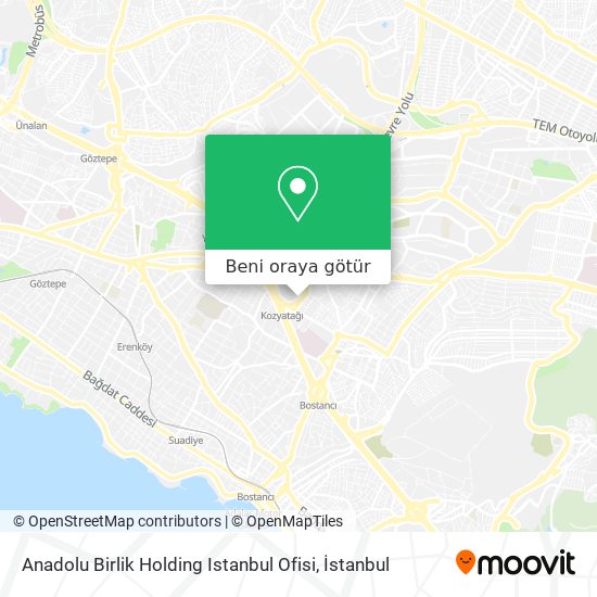Anadolu Birlik Holding Istanbul Ofisi harita