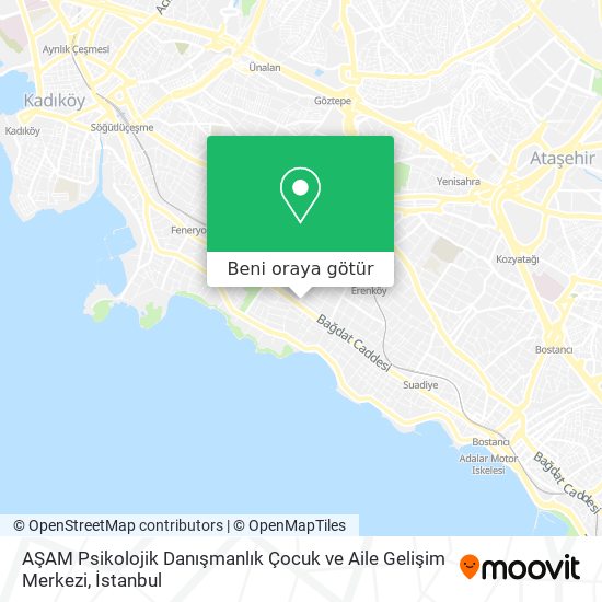 AŞAM Psikolojik Danışmanlık Çocuk ve Aile Gelişim Merkezi harita