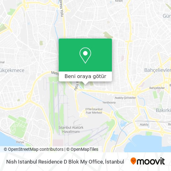 Nish Istanbul Residence D Blok My Office harita