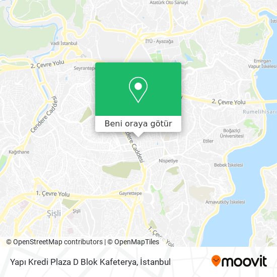 Yapı Kredi Plaza D Blok Kafeterya harita