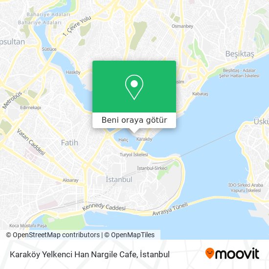 Karaköy Yelkenci Han Nargile Cafe harita