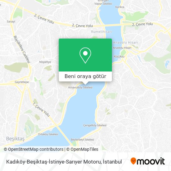 Kadıköy-Beşiktaş-İstinye-Sarıyer Motoru harita