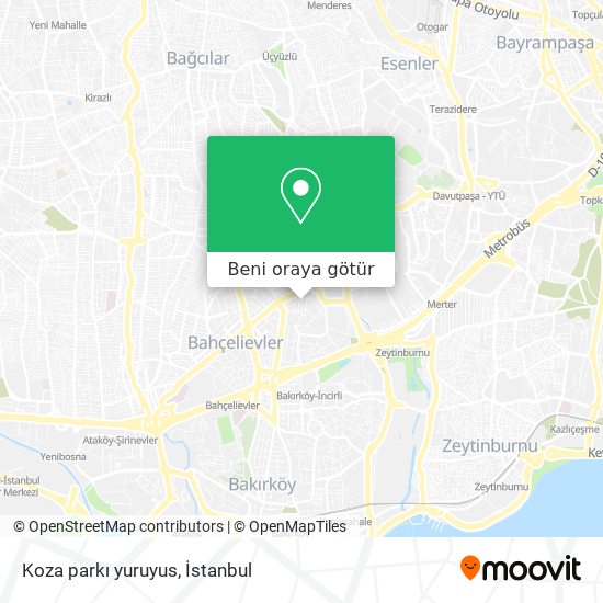 Koza parkı yuruyus harita